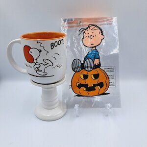2024 Fall Autumn Peanuts Snoopy Football Mug & Charlie Brown Window Cling
